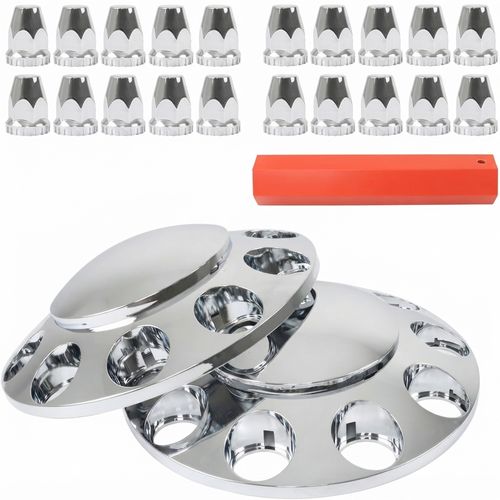 Chrome Front Hub Cover Kit