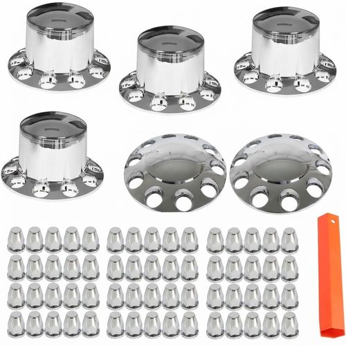 Chrome Front and Rear Hub Cover Kit