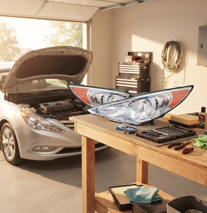 Projector Headlight Pair for Sonata 2011-2014